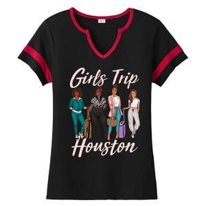 Vacationing African American Black Women Trip Houston Ladies Halftime Notch Neck Tee