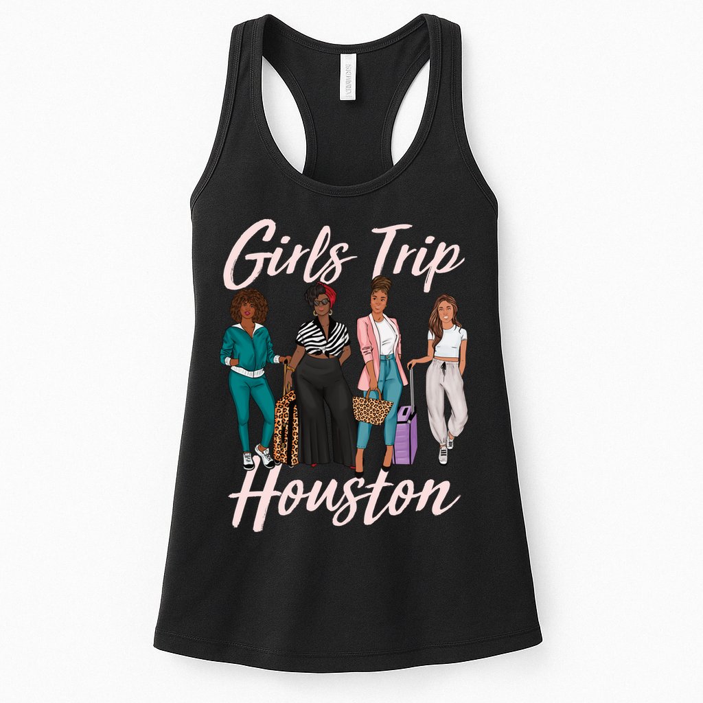 Vacationing African American Black Women Trip Houston Womens Tank Top