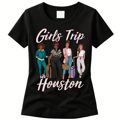 Vacationing African American Black Women Trip Houston Womens T-Shirt