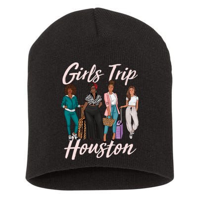 Vacationing African American Black Women Trip Houston Short Acrylic Beanie