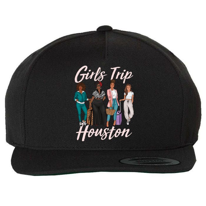 Vacationing African American Black Women Trip Houston Wool Snapback Cap