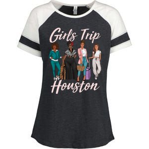 Vacationing African American Black Women Trip Houston Enza Ladies Jersey Colorblock Tee