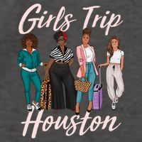Vacationing African American Black Women Trip Houston Vector Backpack