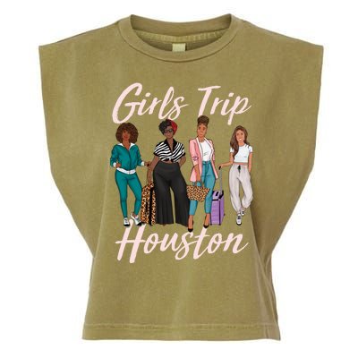 Vacationing African American Black Women Trip Houston Garment-Dyed Women's Muscle Tee