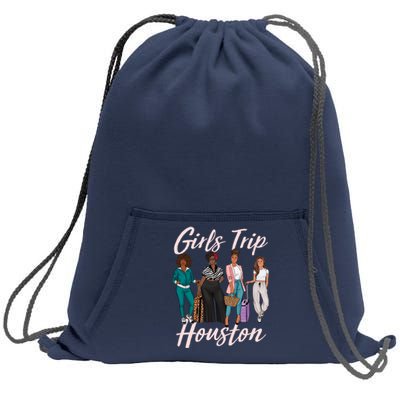 Vacationing African American Black Women Trip Houston Sweatshirt Cinch Pack Bag