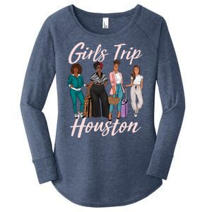 Vacationing African American Black Women Trip Houston Women's Perfect Tri Tunic Long Sleeve Shirt