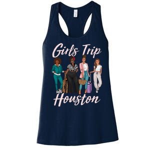 Vacationing African American Black Women Trip Houston Women's Racerback Tank