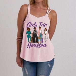 Vacationing African American Black Women Trip Houston Women's Strappy Tank