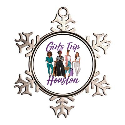 Vacationing African American Black Women Trip Houston Metallic Star Ornament