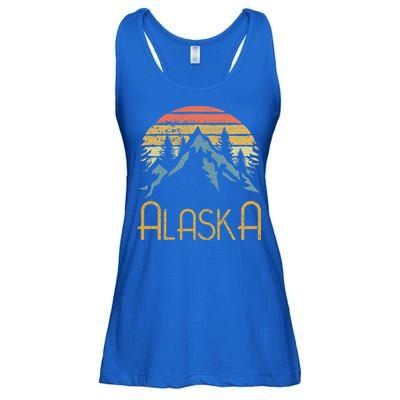 Vintage Ak Alaska Mountains Outdoor Adventure Funny Gift Ladies Essential Flowy Tank