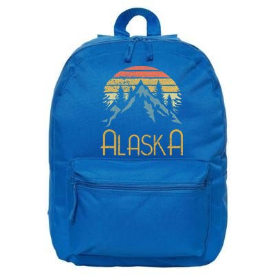 Vintage Ak Alaska Mountains Outdoor Adventure Funny Gift 16 in Basic Backpack