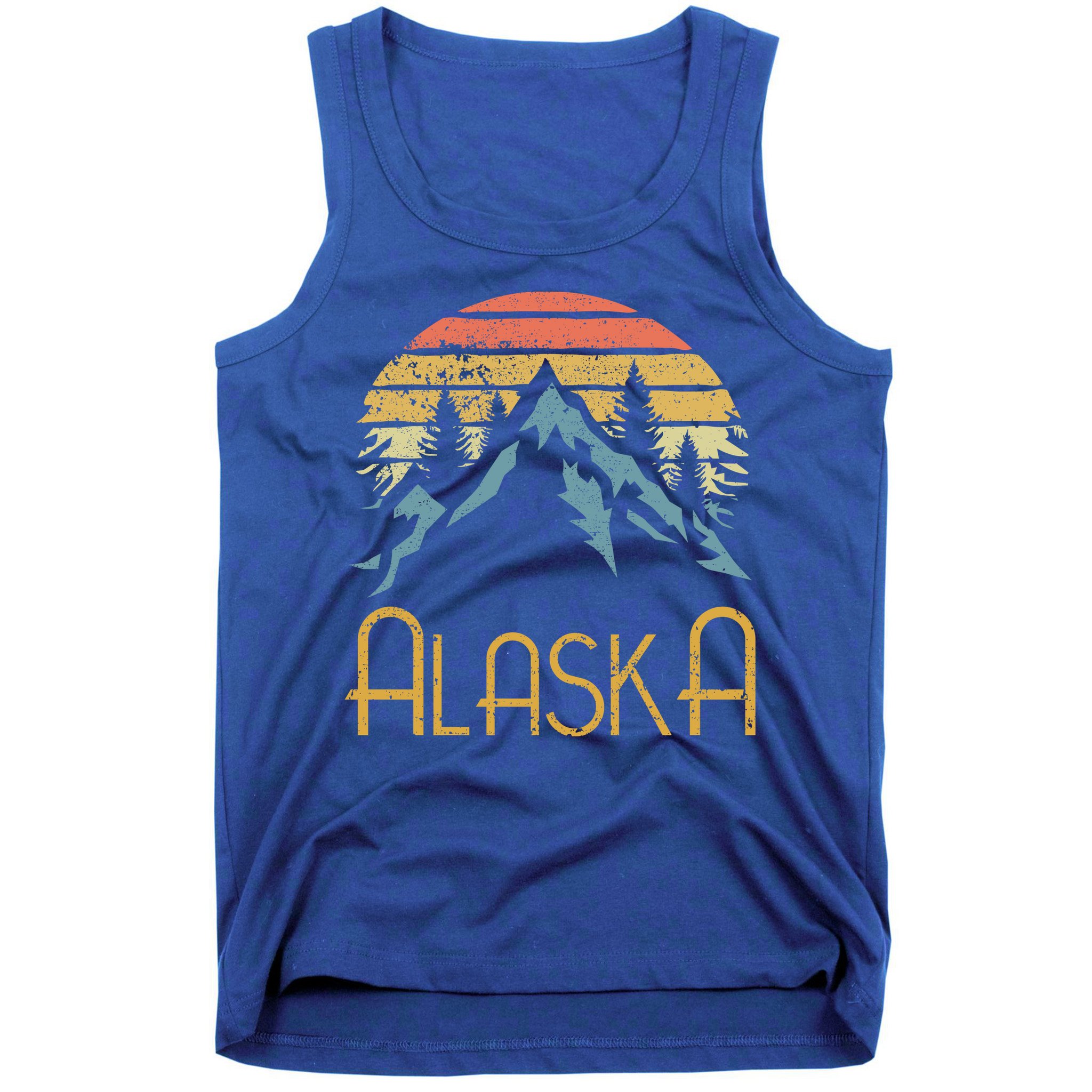 Vintage Ak Alaska Mountains Outdoor Adventure Funny Gift Tank Top