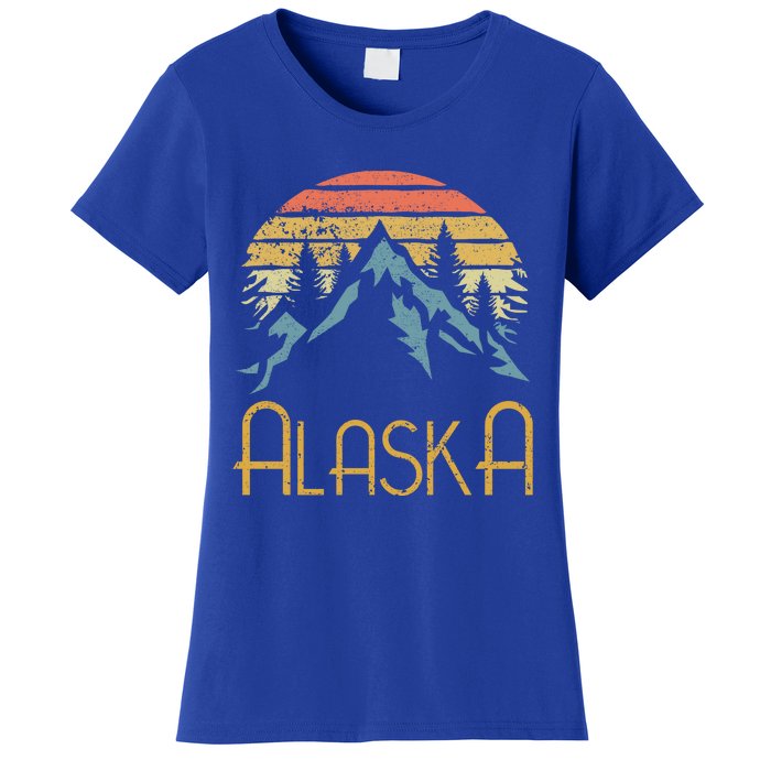 Vintage Ak Alaska Mountains Outdoor Adventure Funny Gift Women's T-Shirt