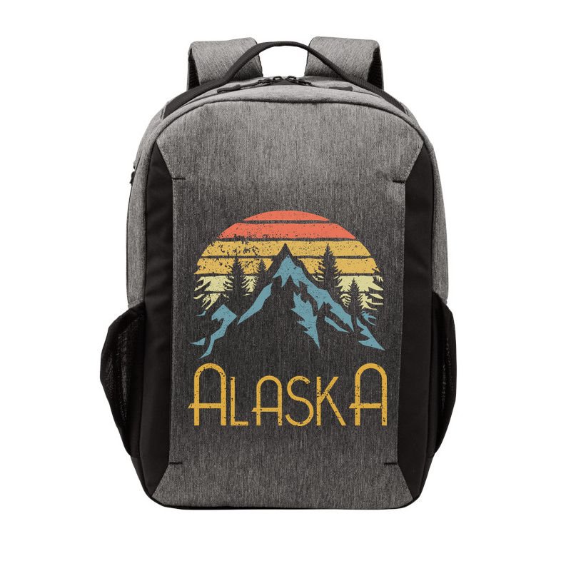 Vintage Ak Alaska Mountains Outdoor Adventure Funny Gift Vector Backpack
