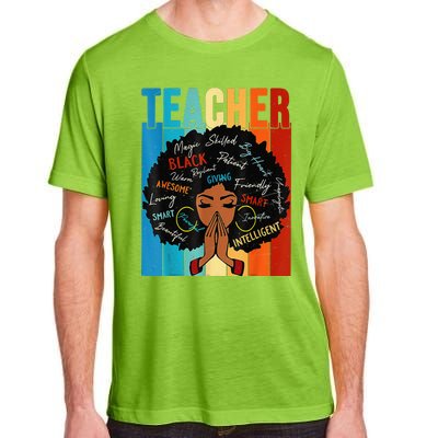 Vintage Afro Black History Month African American Teacher Adult ChromaSoft Performance T-Shirt