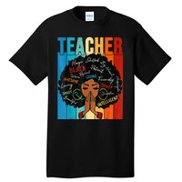 Vintage Afro Black History Month African American Teacher Tall T-Shirt