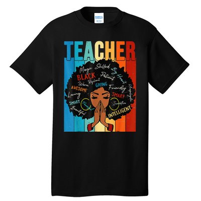 Vintage Afro Black History Month African American Teacher Tall T-Shirt