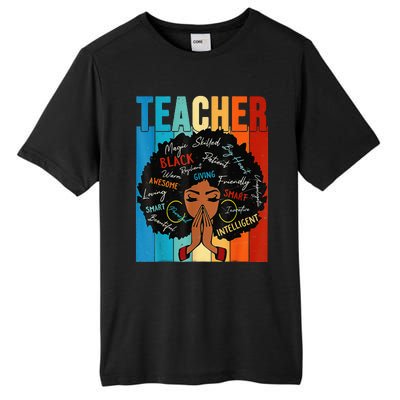 Vintage Afro Black History Month African American Teacher Tall Fusion ChromaSoft Performance T-Shirt