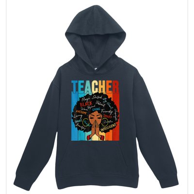 Vintage Afro Black History Month African American Teacher Urban Pullover Hoodie