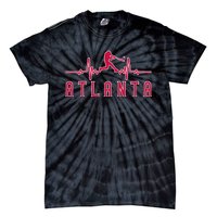 Vintage Atlanta Baseball Heartbeat Game Day Tie-Dye T-Shirt