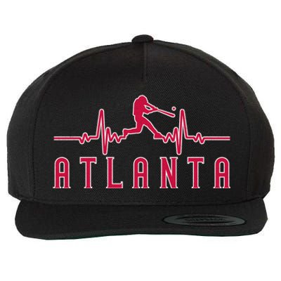 Vintage Atlanta Baseball Heartbeat Game Day Wool Snapback Cap