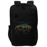 Vintage American Bison Buffalo Lover Wildlife Impact Tech Backpack