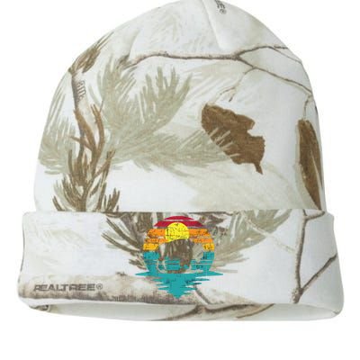 Vintage American Bison Buffalo Lover Wildlife Outdoor Sunset Kati Licensed 12" Camo Beanie