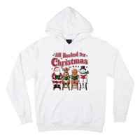 Vintage All Booked For Christmas Book Lover Library Teachers Hoodie