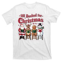 Vintage All Booked For Christmas Book Lover Library Teachers T-Shirt