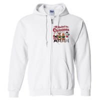 Vintage All Booked For Christmas Book Lover Library Teachers Full Zip Hoodie