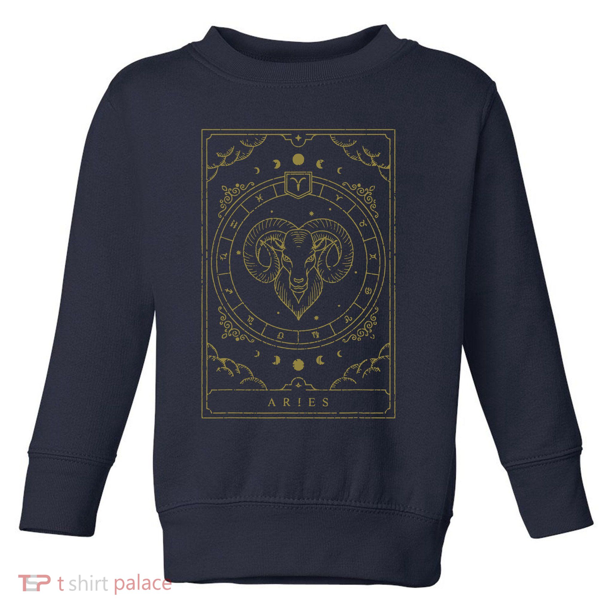 Vintage Aries Birthday Present Zodiac Sign Aries Toddler Sweatshirt