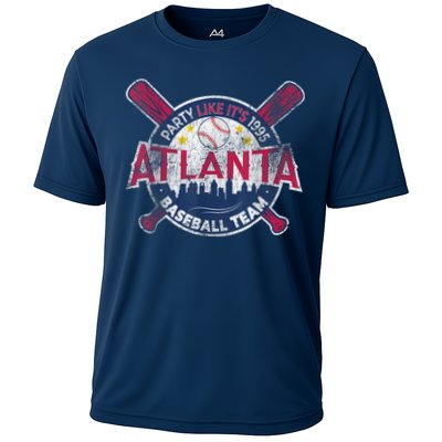 Vintage Atlanta Baseball Team Braves Retro Party Like Its 1995 Cooling Performance Crew T-Shirt