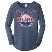 Vintage Atlanta Baseball Team Braves Retro Party Like Its 1995 Women's Perfect Tri Tunic Long Sleeve Shirt