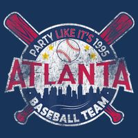 Vintage Atlanta Baseball Team Braves Retro Party Like Its 1995 Womens Tank Top