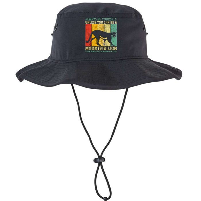 Vintage Always Be Yourself Unless You Can Be A Mountain Lion Legacy Cool Fit Booney Bucket Hat