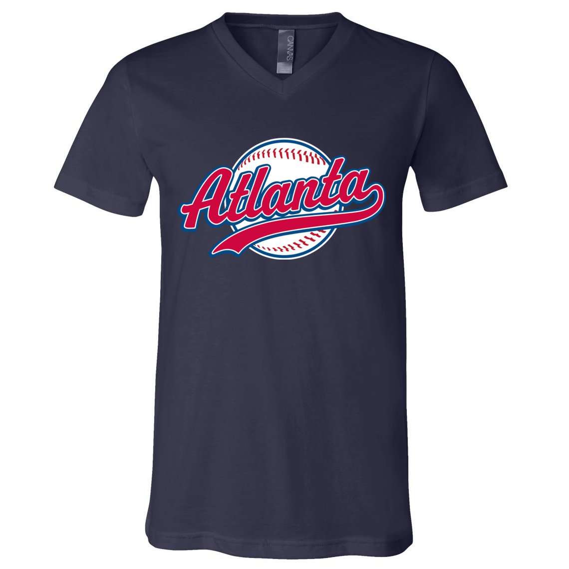 Vintage Atlanta Baseball V-Neck T-Shirt
