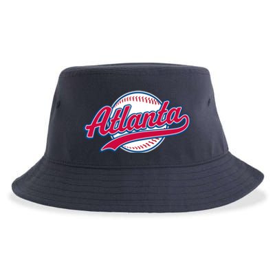 Vintage Atlanta Baseball Team Braves Sustainable Bucket Hat