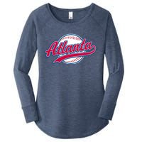 Vintage Atlanta Baseball Team Braves Women's Perfect Tri Tunic Long Sleeve Shirt