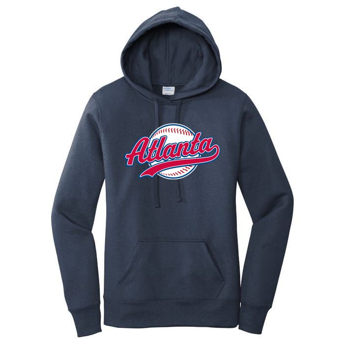 Vintage Atlanta Baseball Team Braves Women's Pullover Hoodie