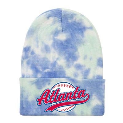 Vintage Atlanta Baseball Team Braves Tie Dye 12in Knit Beanie