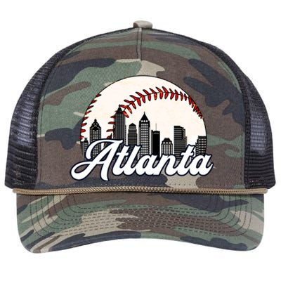 Vintage Atlanta Baseball Team Braves Retro Rope Trucker Hat Cap