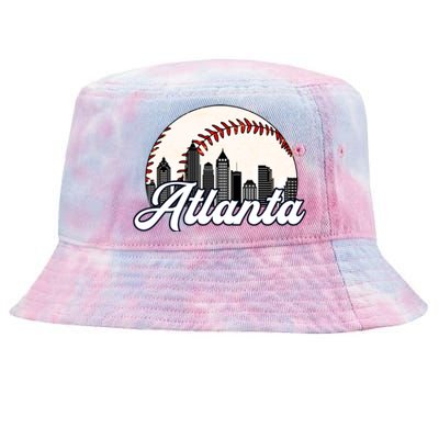 Vintage Atlanta Baseball Team Braves Tie-Dyed Bucket Hat