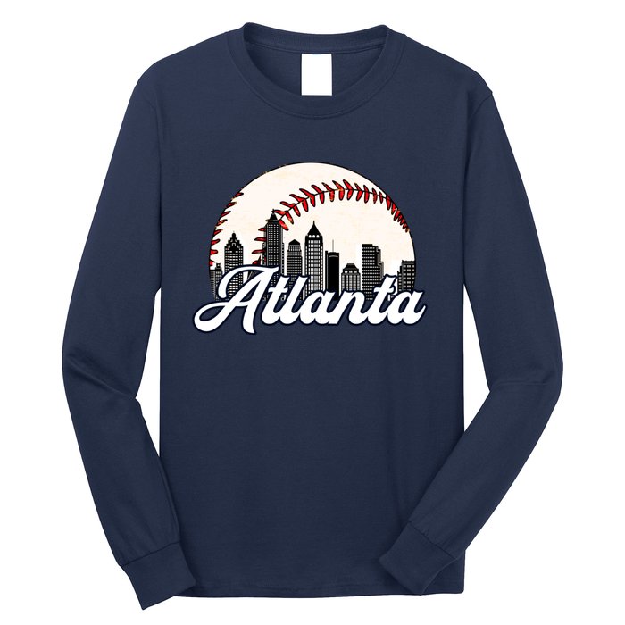 Vintage Atlanta Baseball Team Braves Long Sleeve Shirt