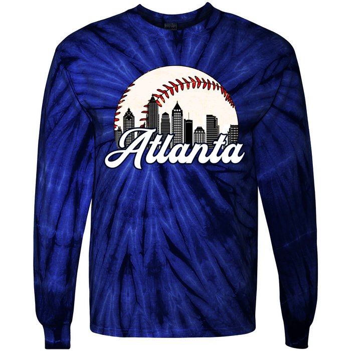 Vintage Atlanta Baseball Team Braves Tie-Dye Long Sleeve Shirt