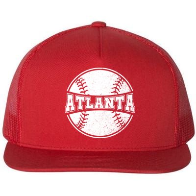 Vintage Atlanta Baseball Flat Bill Trucker Hat