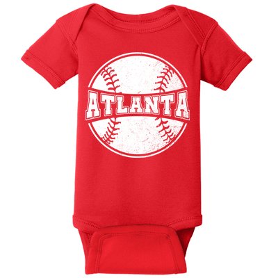 Vintage Atlanta Baseball Baby Bodysuit