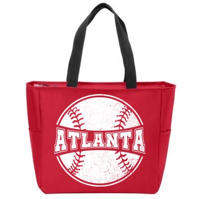 Vintage Atlanta Baseball Zip Tote Bag