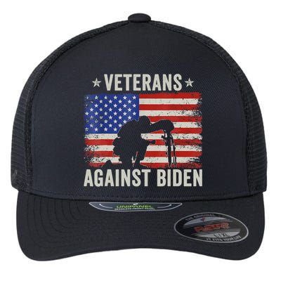 Veterans Against Biden Say Their Names Joe Anti Biden Flexfit Unipanel Trucker Cap