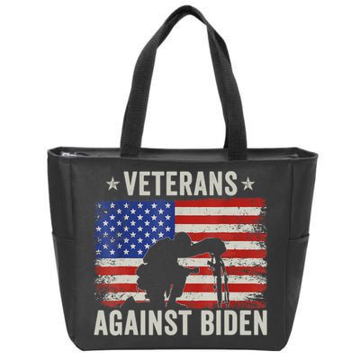 Veterans Against Biden Say Their Names Joe Anti Biden Zip Tote Bag
