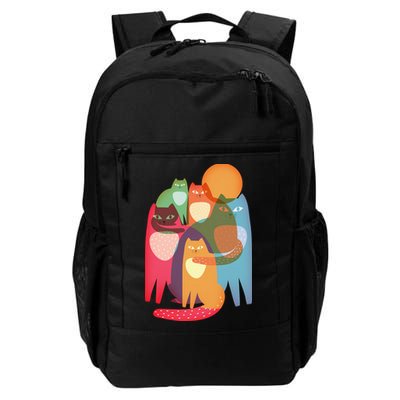 Vintage Abstract Boho Cat Pattern Backpack